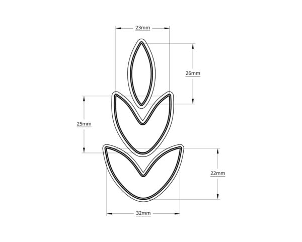 Polymer Clay Leaves Cutter Set 5