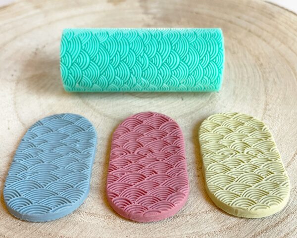 Polymer Clay Japanese Waves Texture Roller 2