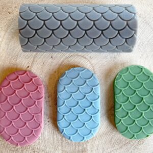 Polymer Clay Scales Debossed Texture Roller