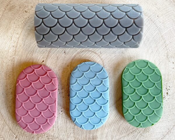 Polymer Clay Scales Debossed Texture Roller