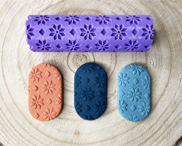 Polymer Clay Snow Flakes Texture Roller