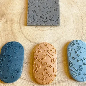 Polymer Clay Art Faces Texture Stamp