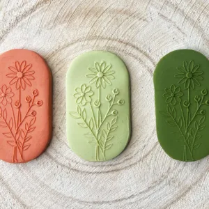 Polymer Clay Daisy Flower Texture Stamp