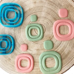 Polymer Clay Embossing Square Earring Cutter