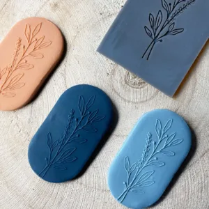 Polymer Clay Flower Bouquet Texture Stamp