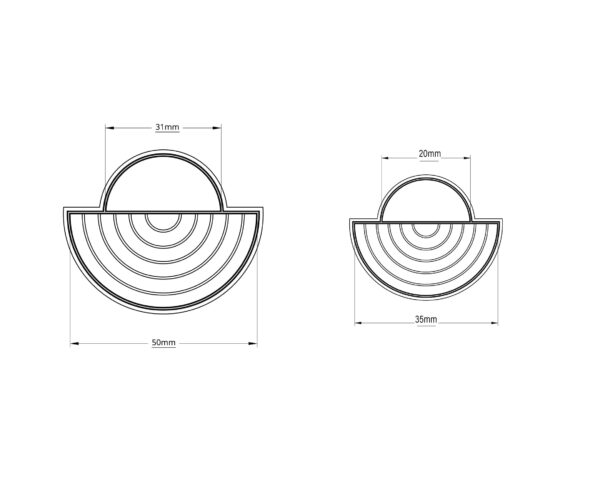 Polymer Clay Half Circle Cutter 2 2