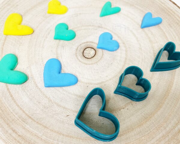 Polymer Clay Mini Rustic Hearts Cutter Set 3