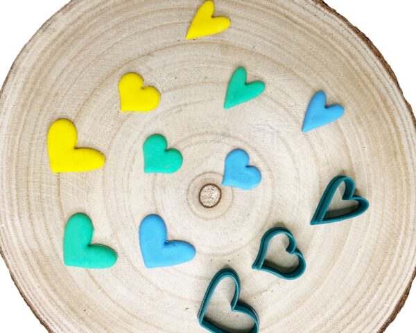 Polymer Clay Mini Rustic Hearts Cutter Set