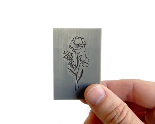 Polymer Clay Rose Flower Texture Stamp 2