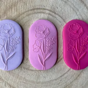 Polymer Clay Rose Flower Texture Stamp