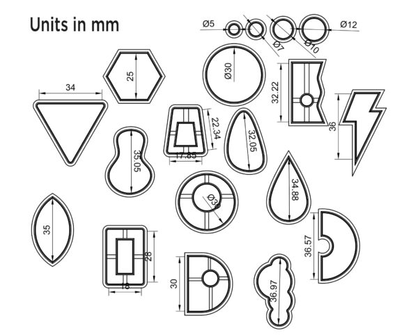 Polymer Clay Starter Cutter Pack 7