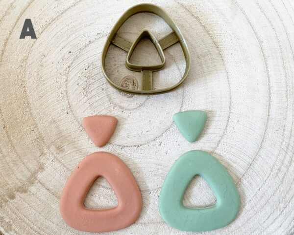 Polymer Clay Triangle Shaped Earring Cutter Set 2