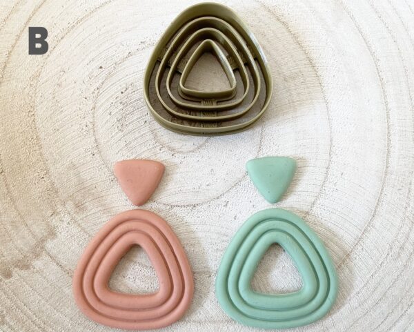 Polymer Clay Triangle Shaped Earring Cutter Set 3