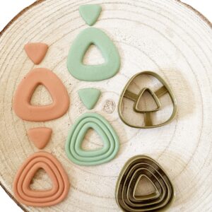 Polymer Clay Triangle Shaped Earring Cutter Set