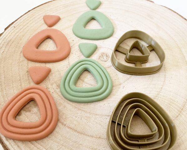 Polymer Clay Triangle Shaped Earring Cutter Set 5