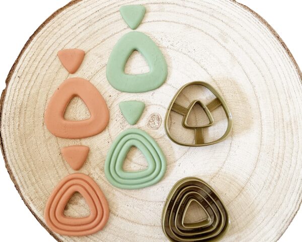 Polymer Clay Triangle Shaped Earring Cutter Set