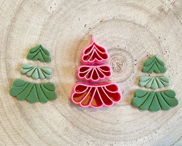 Polymer Clay Christmas Tree Cutters Set